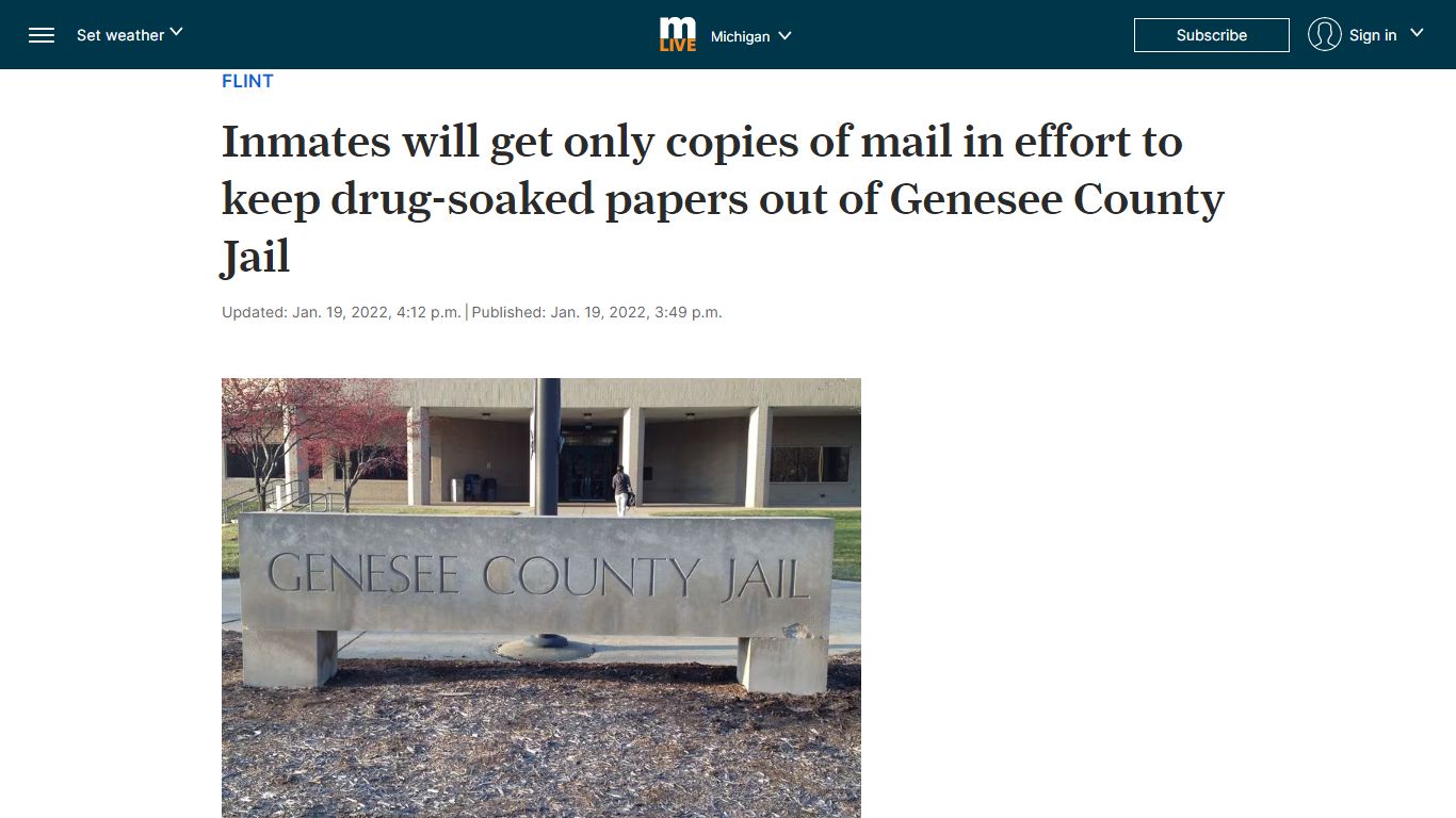 Inmates will get only copies of mail in effort to keep drug ... - mlive